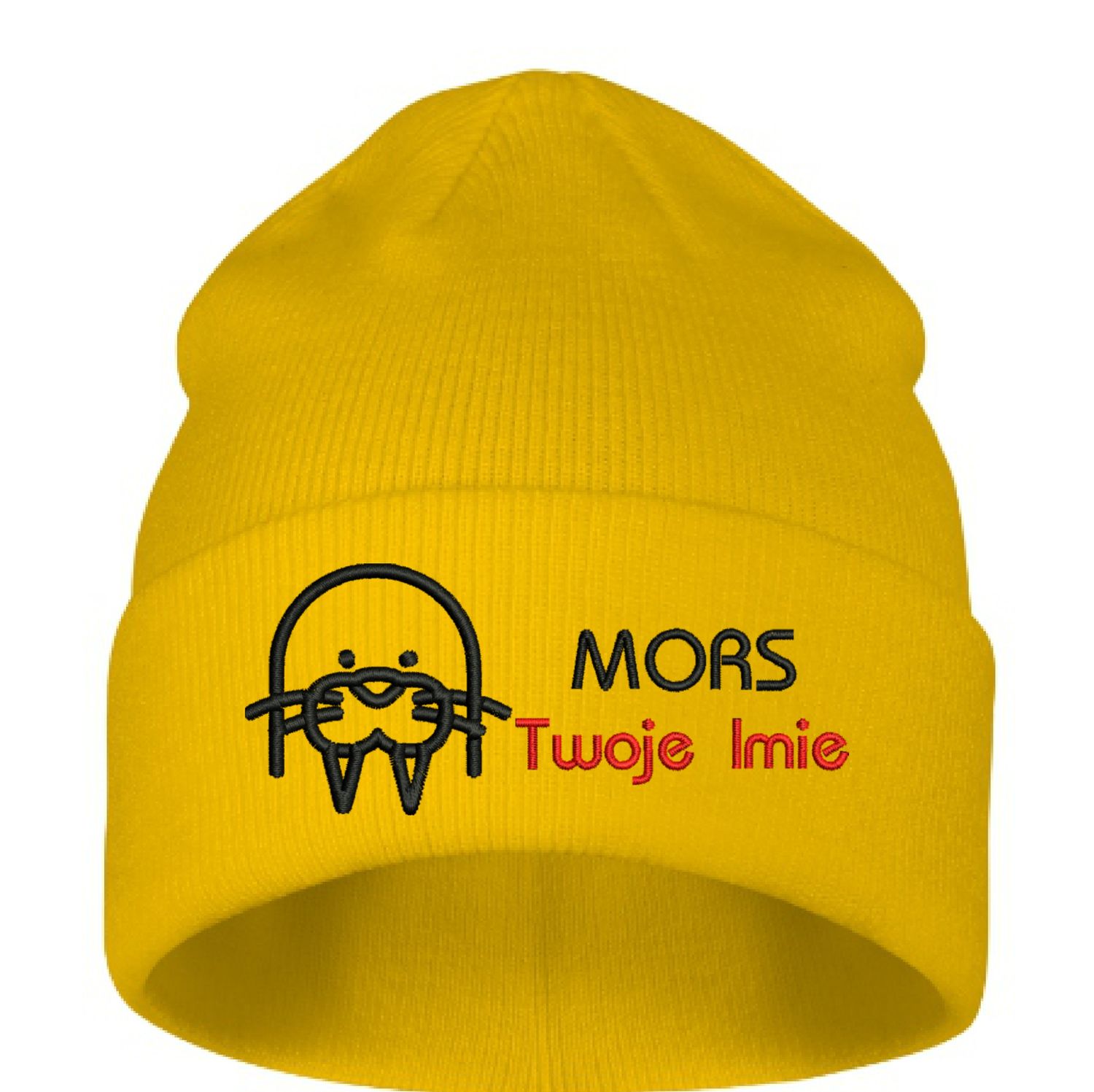 CZAPKA zimowa z haftem mors twój tekst na prezent dla morsów IMIĘ KSYWA LOGO TWÓJ POMYSŁ