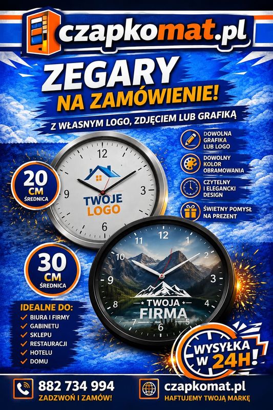 ZEGARY NA ZAMÓWIENIE LOGO/ZDJĘCIE