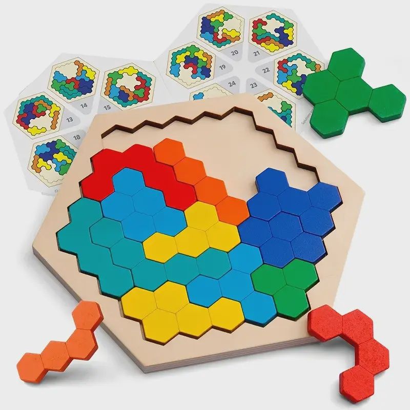 Tangram Puzzle 3D Hexagonal