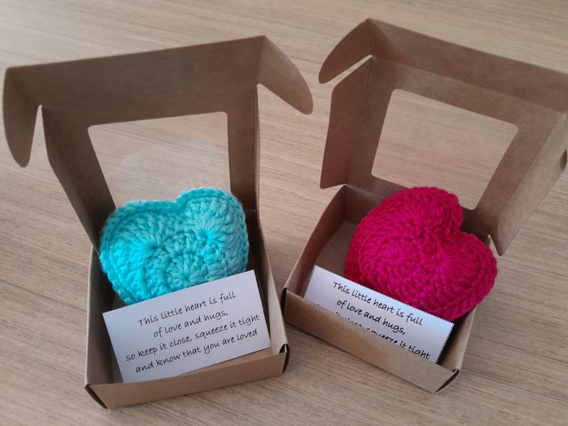 Crochet Pocket Hug Heart BHCI (box)