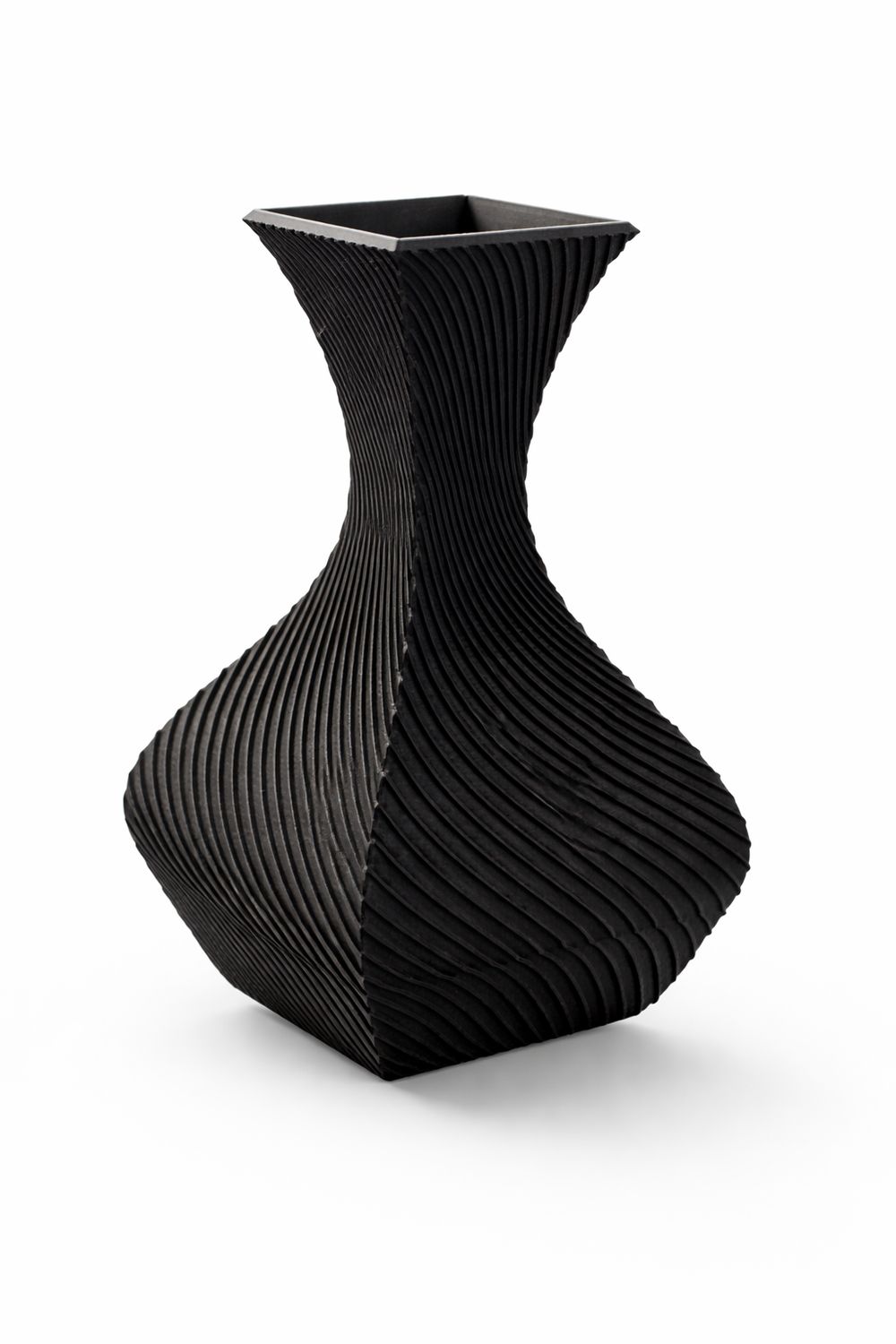 Nowoczesny czarny wazon dekoracyjny – designerski wazon do wnętrz loft i modern