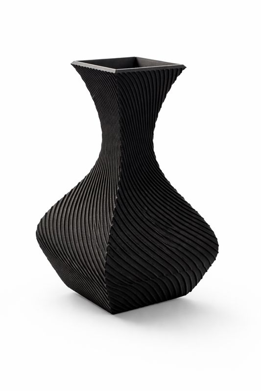 Nowoczesny czarny wazon dekoracyjny – designerski wazon do wnętrz loft i modern