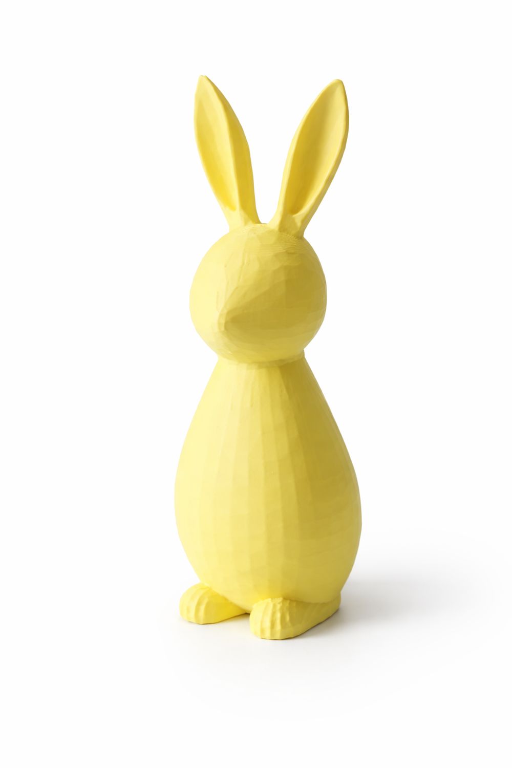 Zajączek Pastelowy Żółty 12 cm – Nowoczesna Dekoracja Wielkanocna Druk 3D