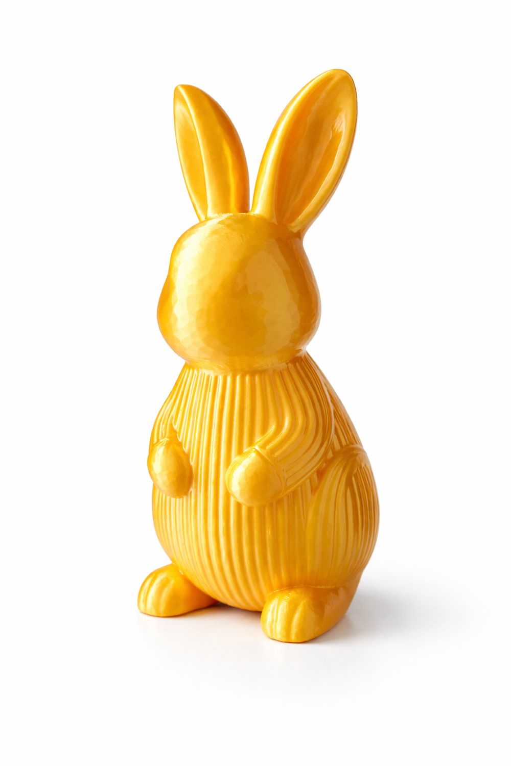 Zajączek Wielkanocny żółto-złoty Połysk 15 cm – Designerska Dekoracja 3D