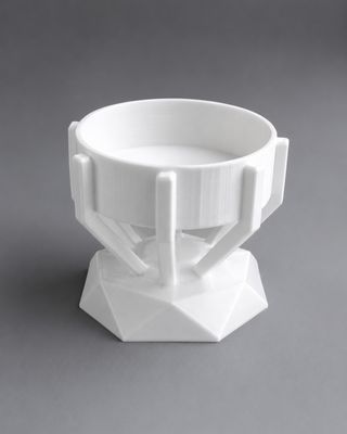 Flowerbox Biały 10 cm – Nowoczesna Osłonka na Kwiaty z Druku 3D