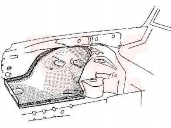MERCEDES W123/C123 fartuch kielich błotnika prawy przód 1976-1985