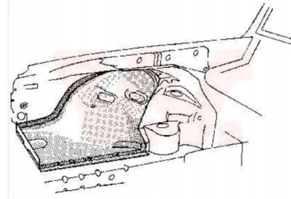 MERCEDES W123/C123 fartuch kielich błotnika lewy przód 1976-1985