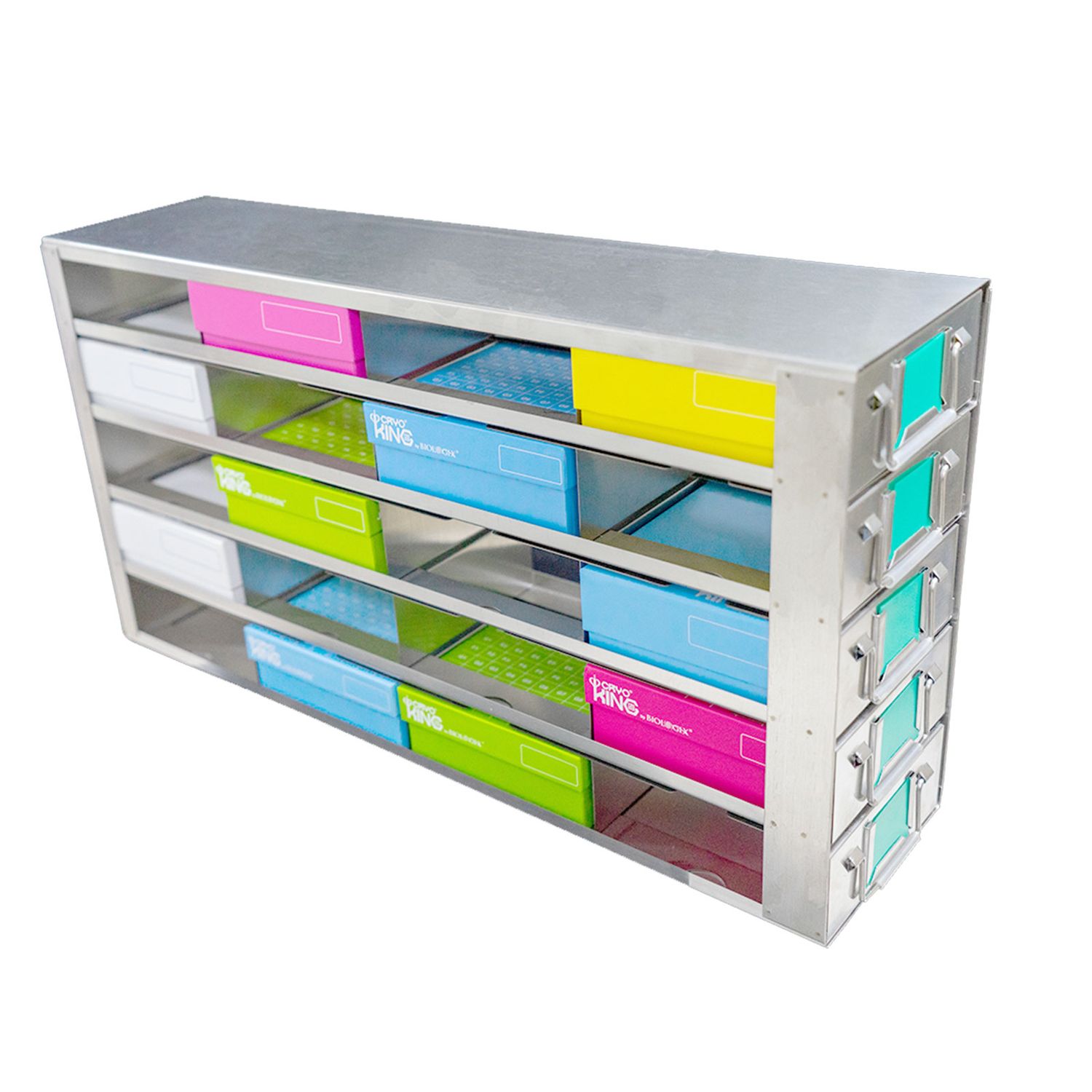 CryoKING® Side Access Drawer Freezer Racks, 4x5 (20 Boxes) , 1 Piece/Case