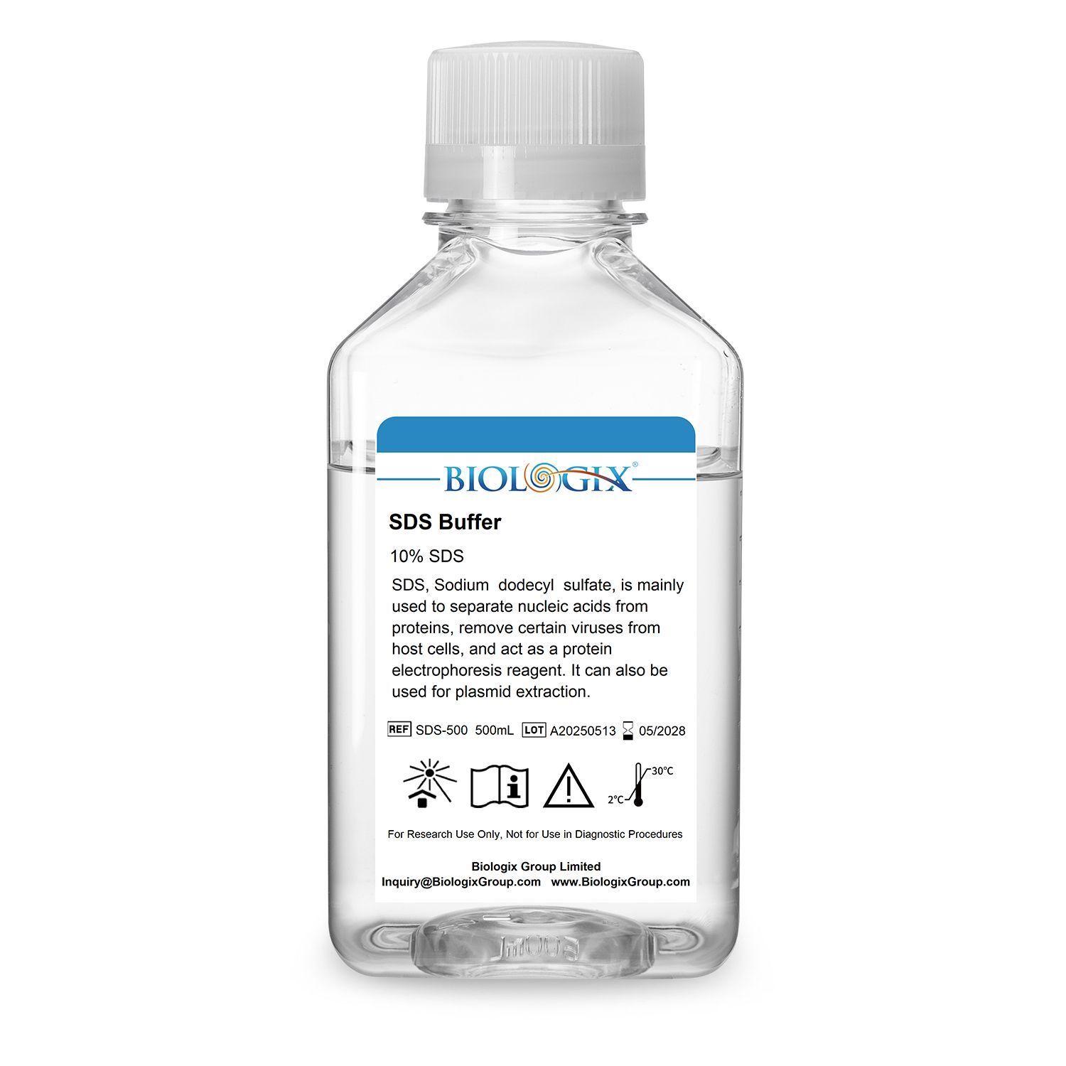Biologix® SDS ( Sodium dodecyl sulfate ) Buffer, 500mL/ Bottle