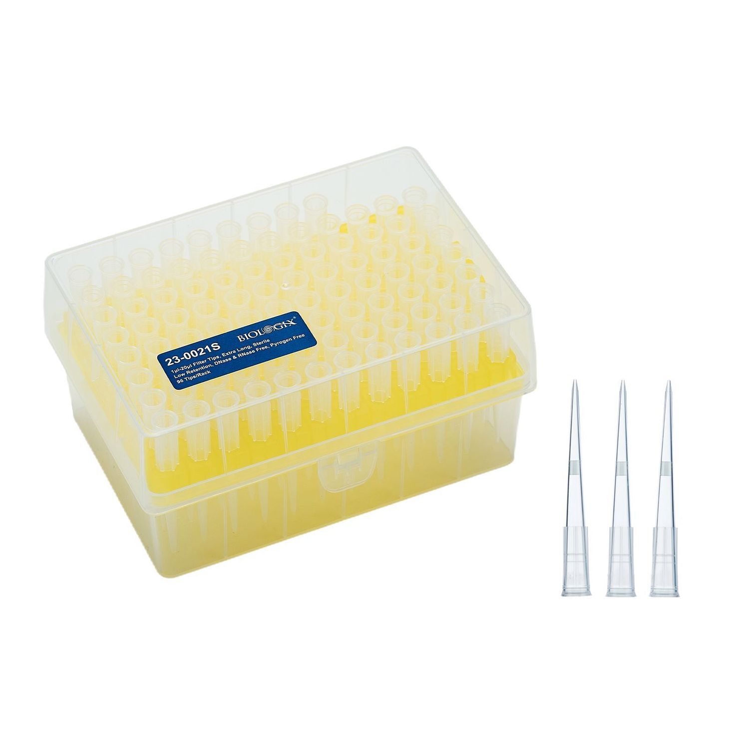 Biologix® Filter Tips -200µl, Length 60mm,96 Pieces/Rack, 50 Racks/Case