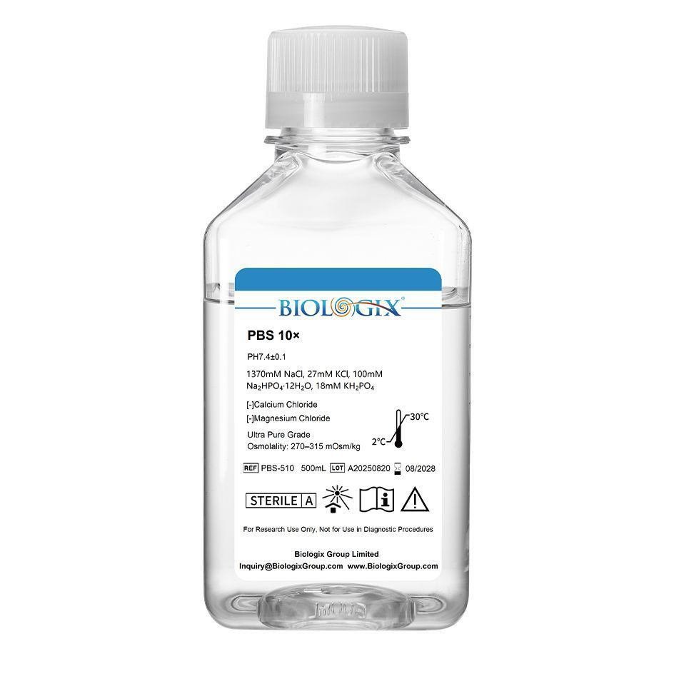 Biologix® PBS Buffer ( 10X ), pH7.4, Sterile, 500mL/ Bottle