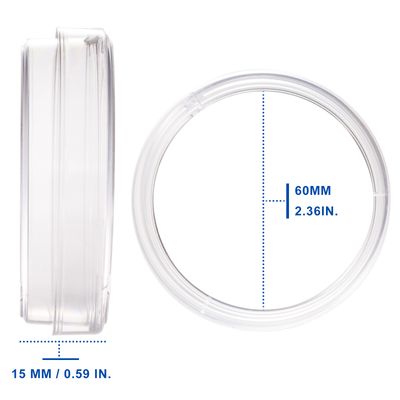 Biologix® Petri Dishes with Lids, Deep Clean, Ethylene Oxide Sterilized, 60x15mm, 10 Pieces/Bag, 50 Bags/Case