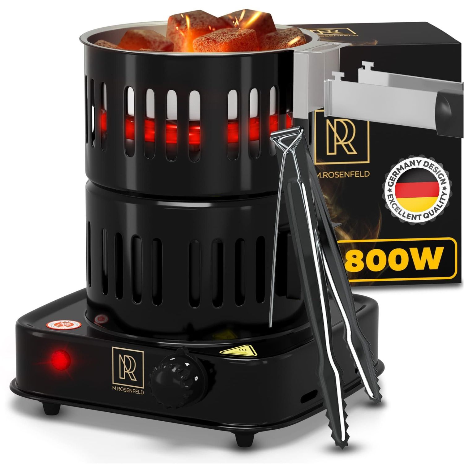 800W Electric Charcoal Starter Burner w/ Tongs ¨C M. Rosenfeld