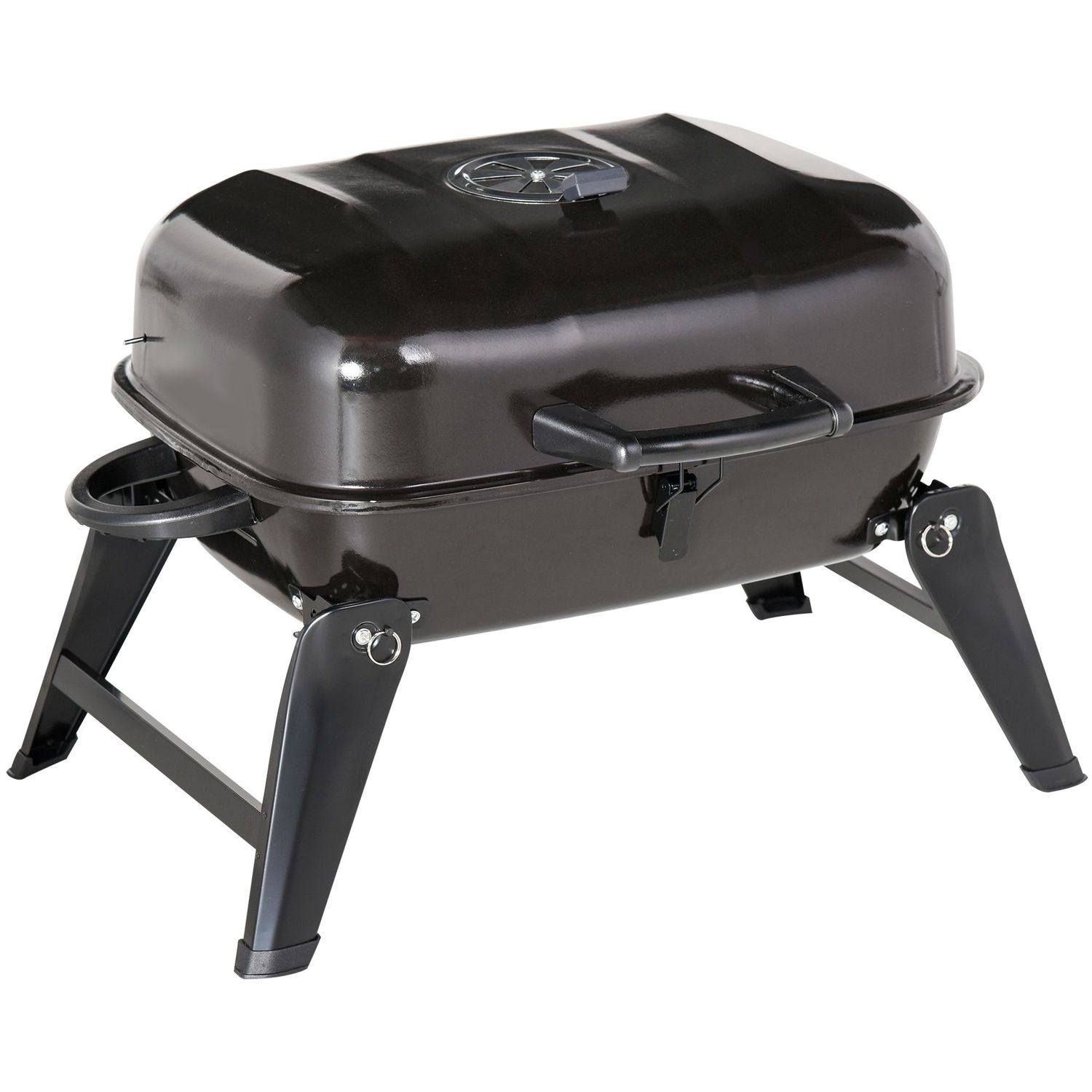 Outsunny 14&quot; Portable Tabletop Charcoal Grill ¨C Black