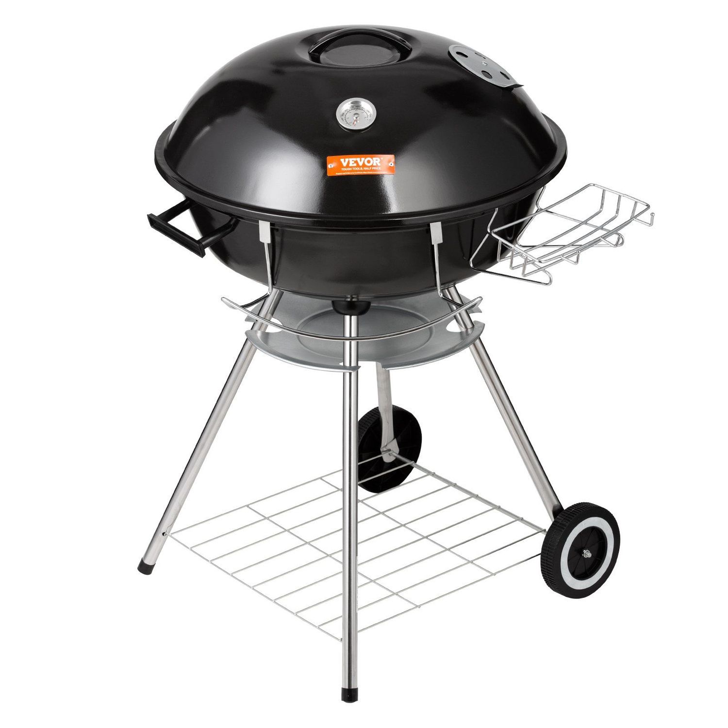 22&quot; Kettle Charcoal Grill w/ Cover + Ash Catcher Thermometer ¨C Ash Pot