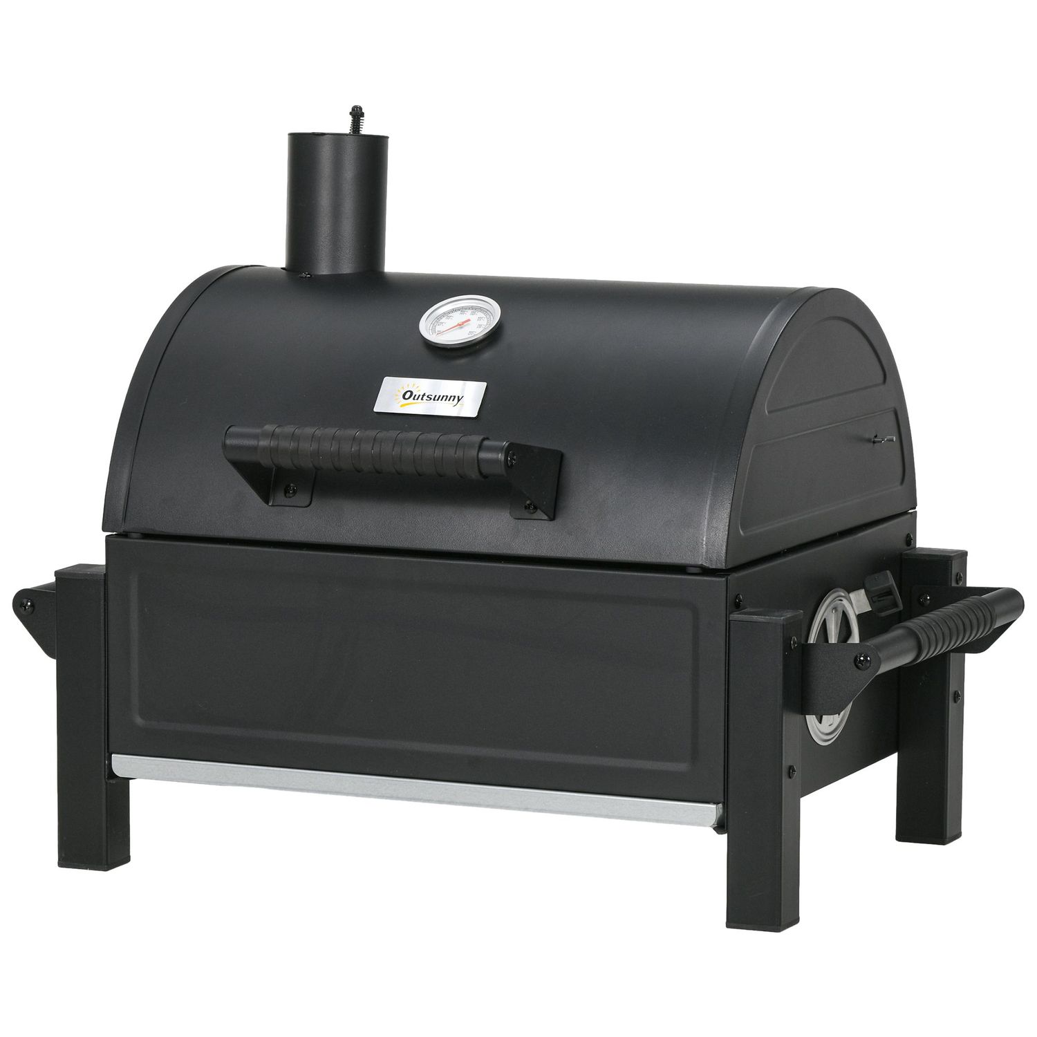Outsunny 235 sq.in Tabletop Charcoal BBQ Grill w/ Thermometer ¨C Pic