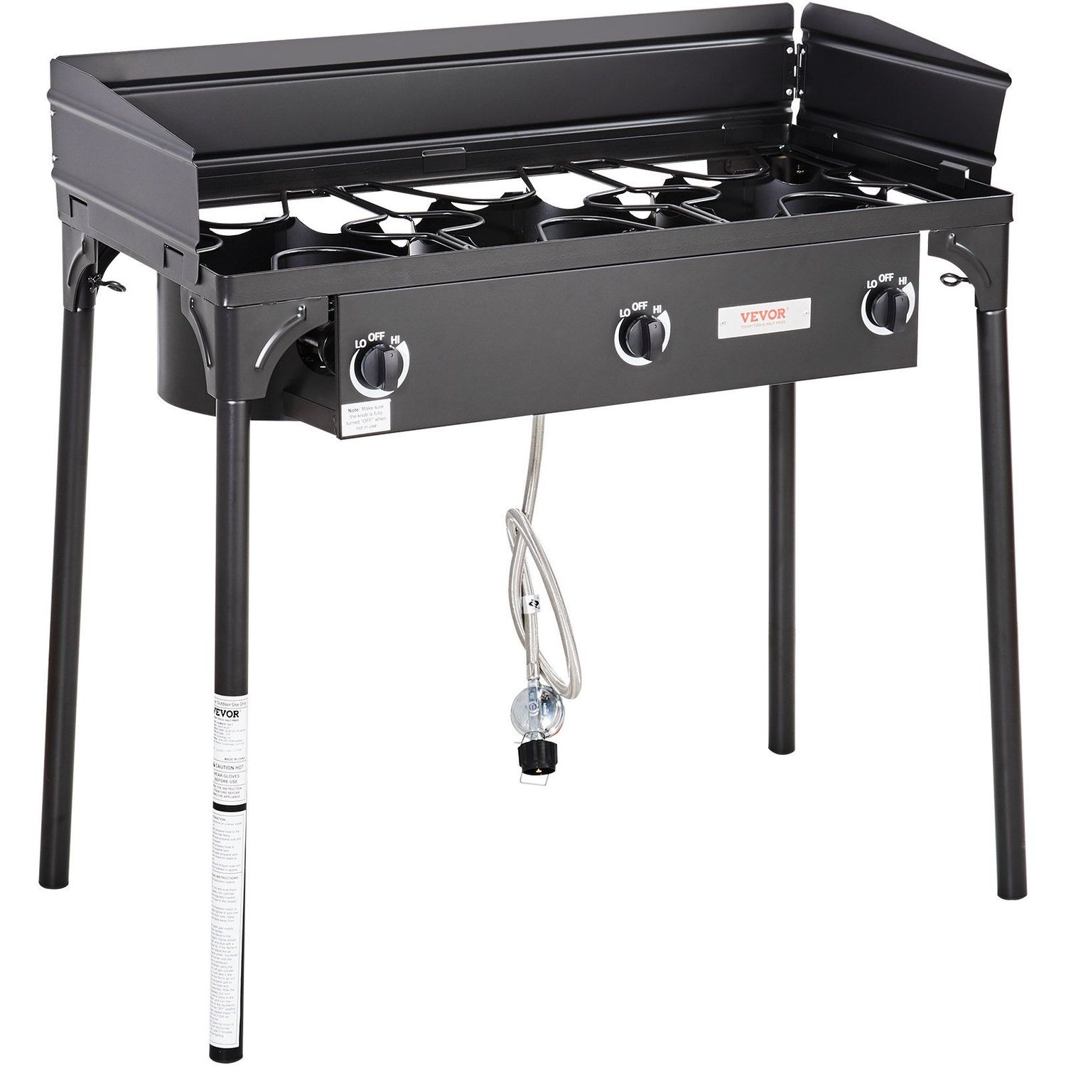 Triple Burner Camping Stove 90,000 BTU Gas Cooker w/ Stand ¨C Triple Head