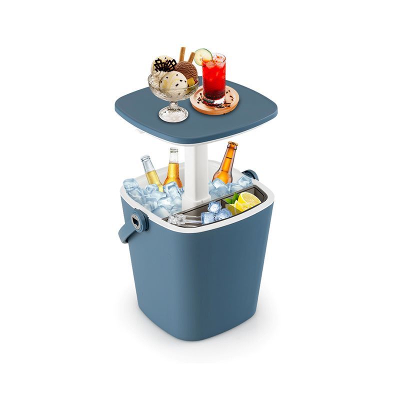 Portable Cooler Bar Table w/ Bottle Opener for Travel ¨C Blue