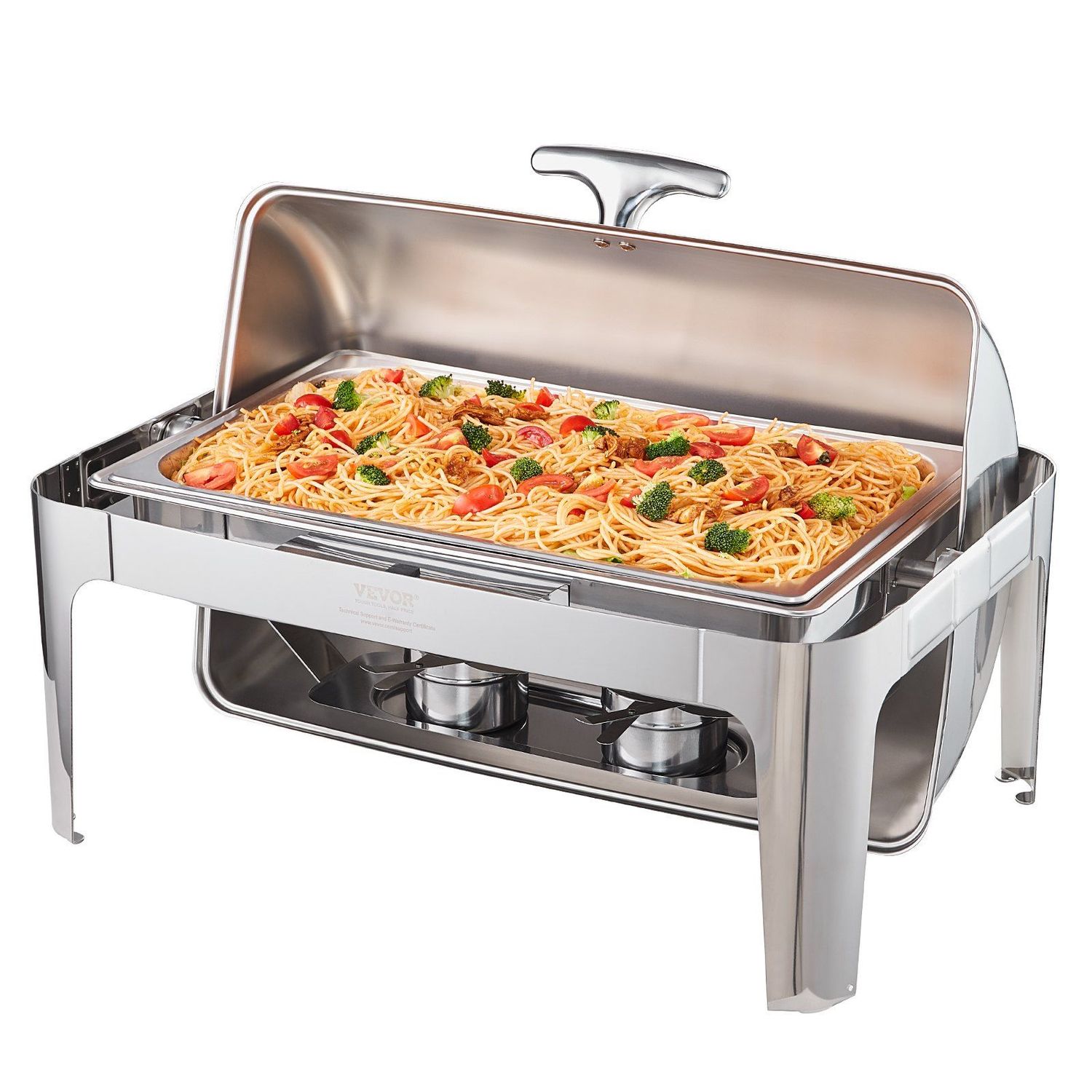 8QT Roll Top Chafing Dish Full Size Buffet Warmer Set ¨C 1pc