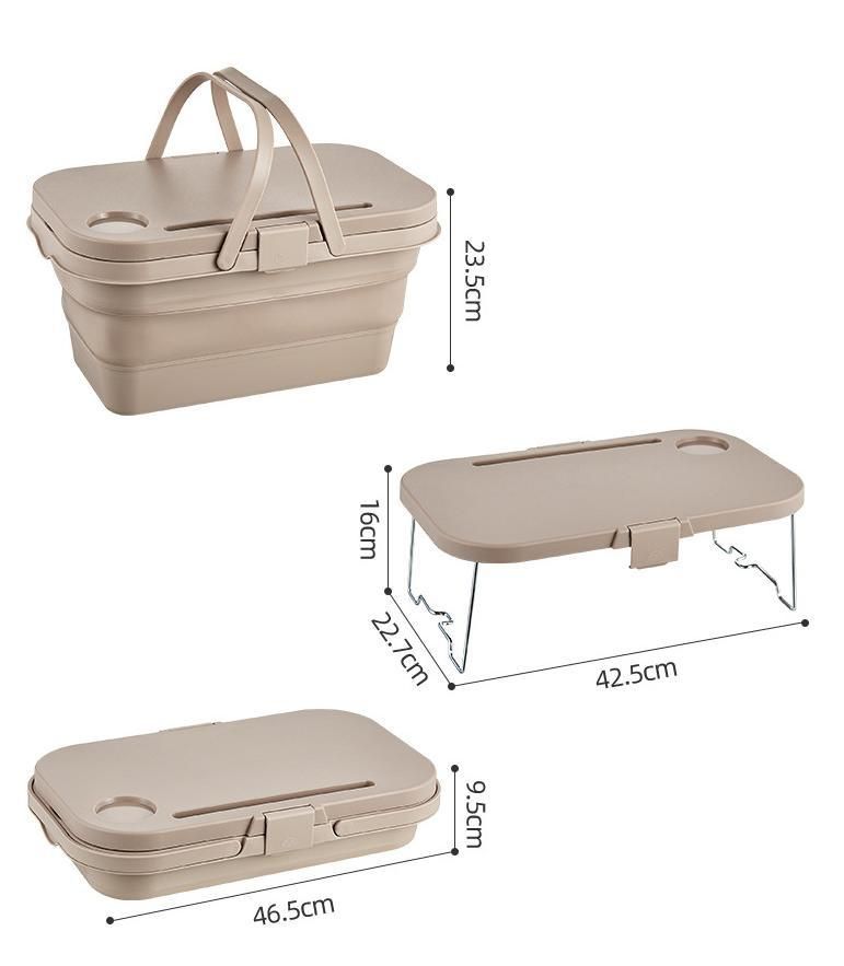Outdoor Camping Folding Storage Box Waterproof Picnic Basket ¨C Coffee