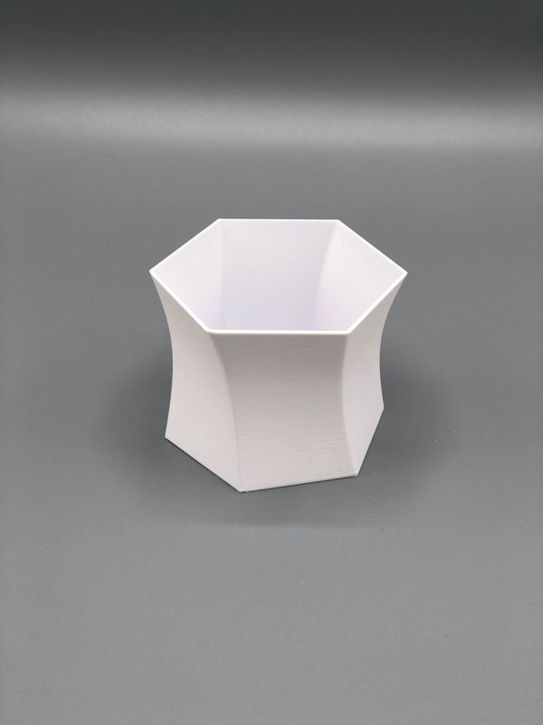 Übertopf Twister Kaltes Weiß