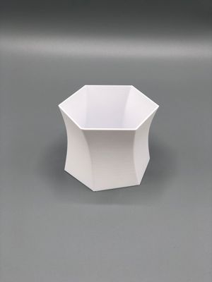 Übertopf Twister Kaltes Weiß