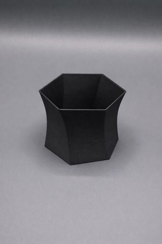 Übertopf Twister Schwarz Matt