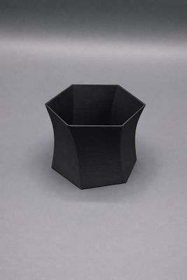 Übertopf Twister Schwarz Matt