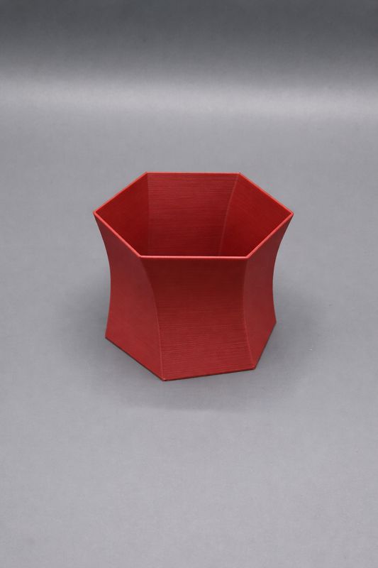 Übertopf Twister Kirschrot