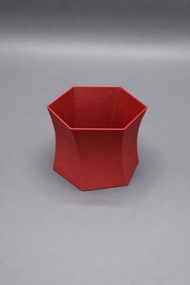 Übertopf Twister Kirschrot