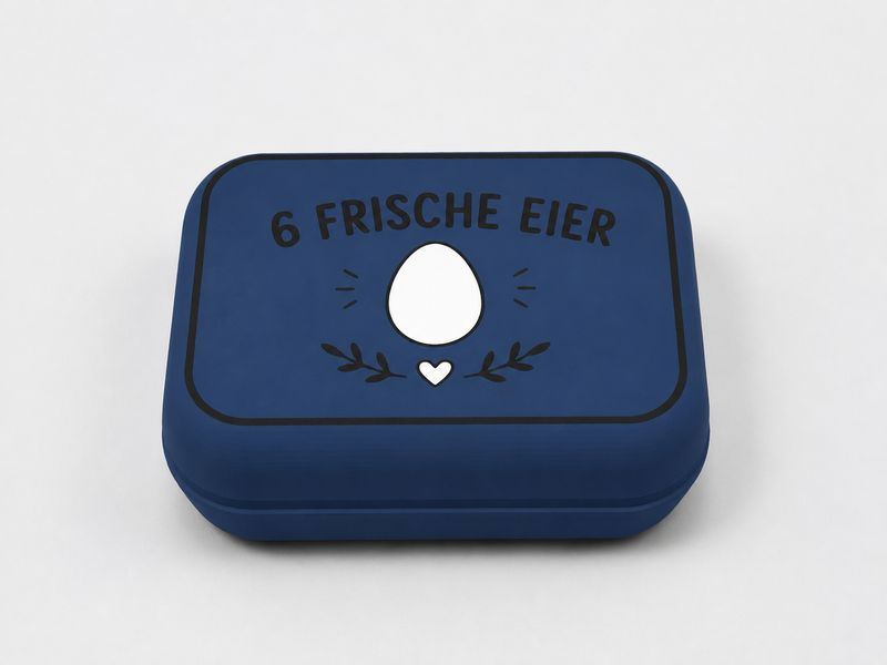 Eierbox Blau Matt