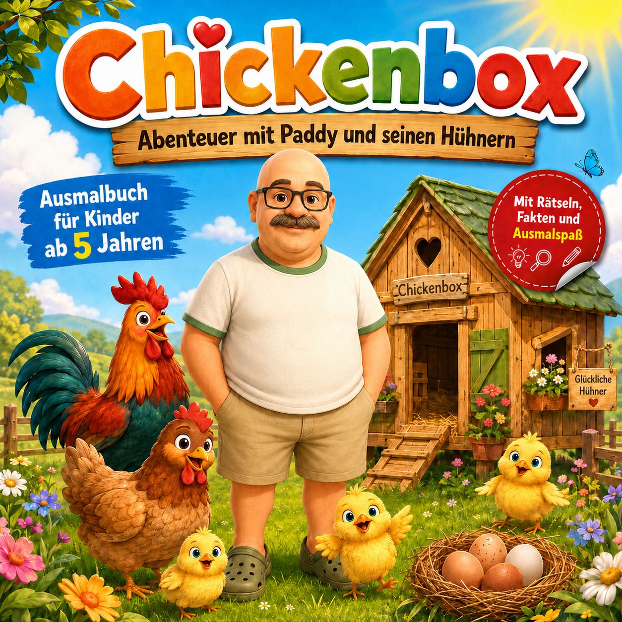 Ausmalbuch "Chickenbox" für Kinder ab 5 Jahren