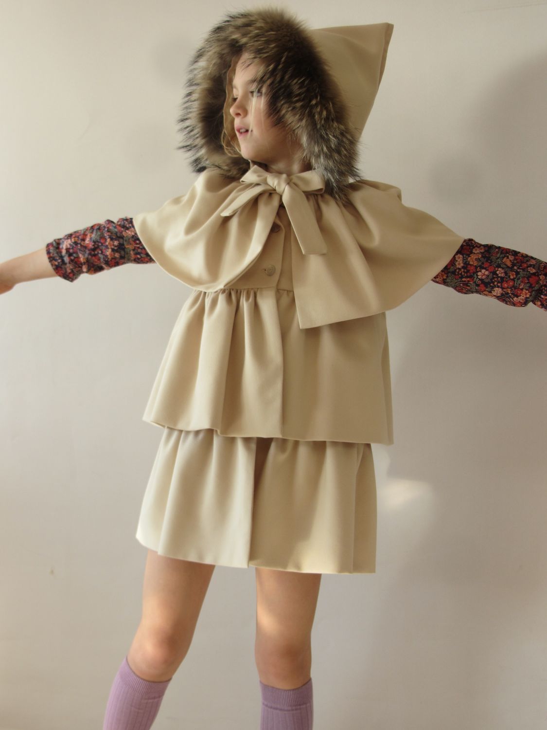 Capa lana beige