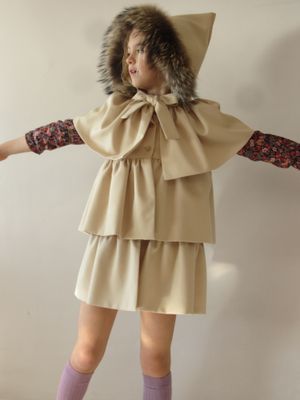 Capa lana beige