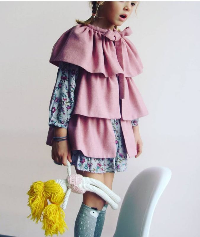 Capa lana rosa