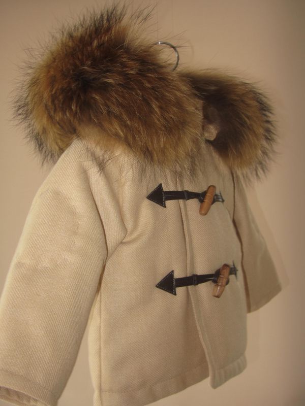 Abrigo beige lana