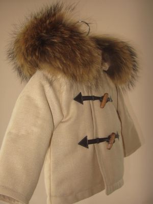 Abrigo beige lana