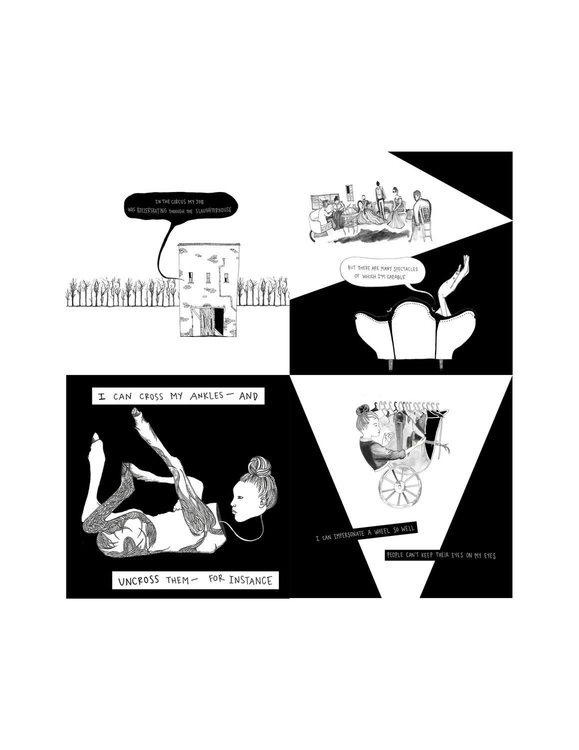 In the Circus excerpt, 8.5 x 11" artist proof print, cardstock In the Circus excerpt, 8.5 x 11" artist proof print, cardstock