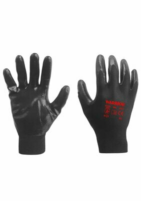 Warrior Black Nitrile Gloves