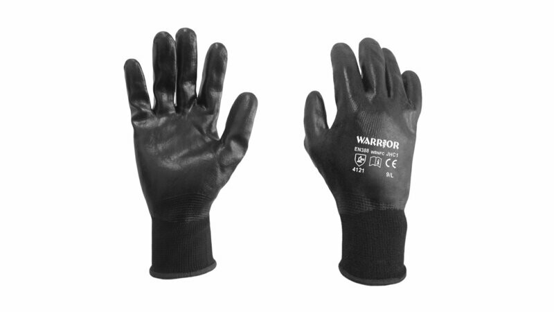 Black Fully Coated Nitrile Gloves