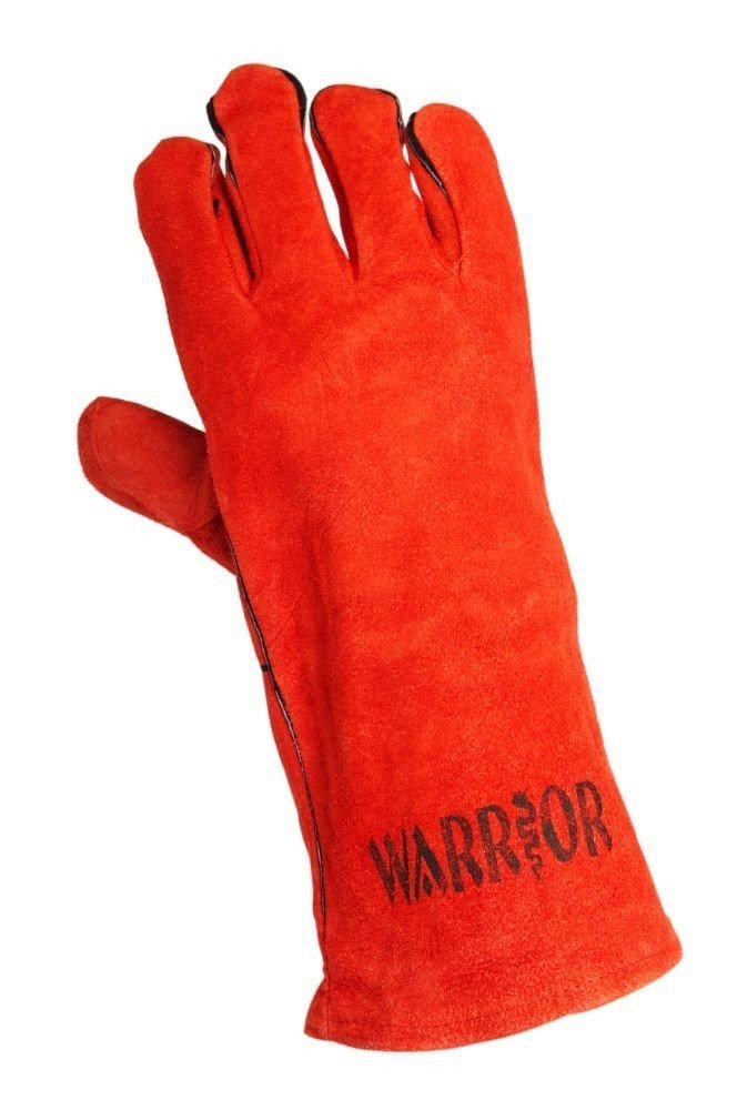 Red Leather Welding Gauntlets