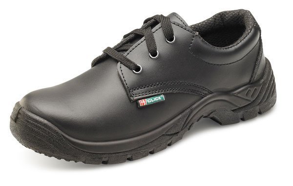 Black Smooth Leather Tie Shoe