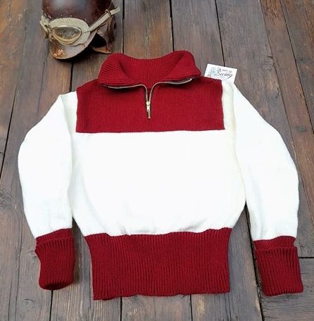 RACER SWEATER Bordeaux & Crème RACER SWEATER Bordeaux & Crème