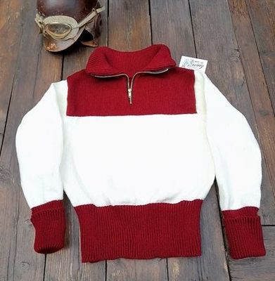 RACER SWEATER Bordeaux & Crème