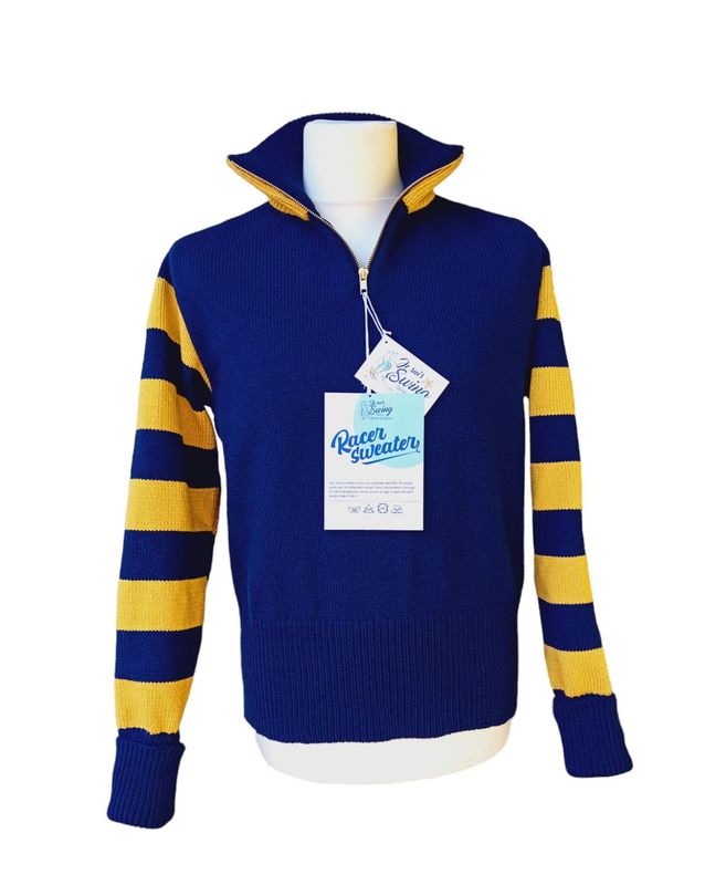 RACER SWEATER Bleu Marine & Jaune