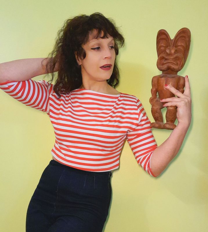 Petit haut BEATNIK rouge