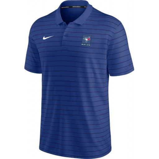 men&#39;s toronto blue jays blue striped polo, Size: L