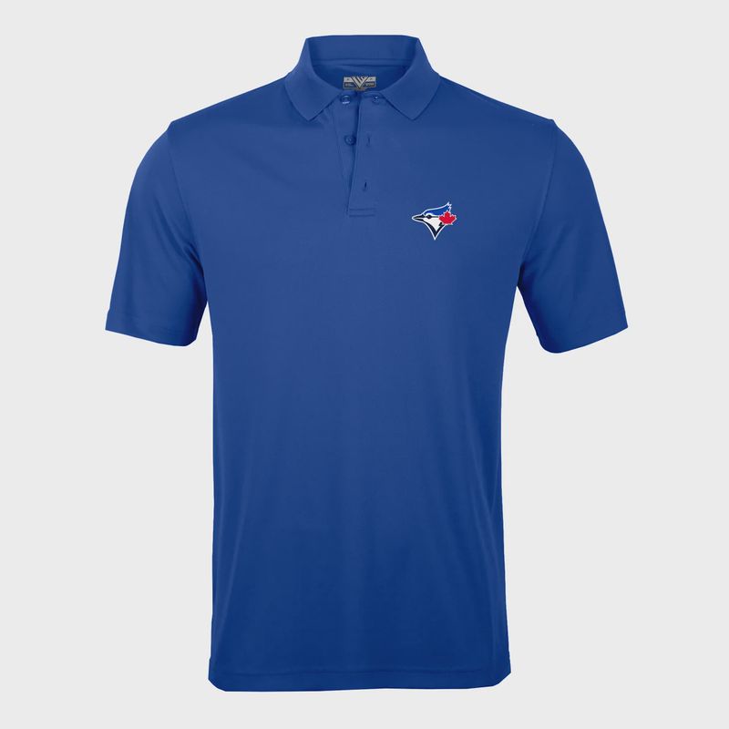 men&#39;s toronto blue jays blue striped polo