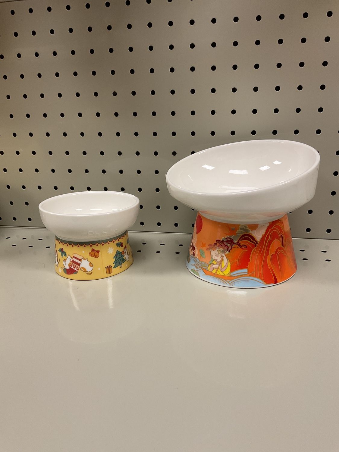 Pan’s Ceramic Cat Bowl Chinese Style, Colour: Red Large