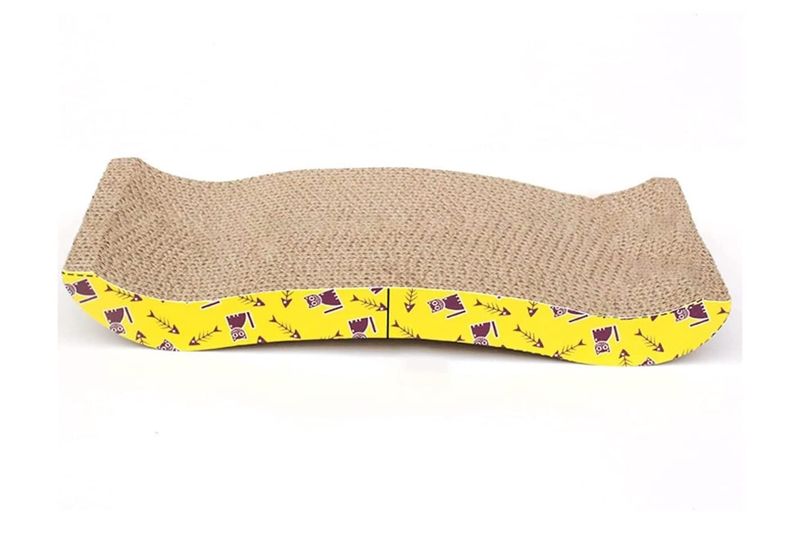 Curved Scratcher Board 2 sides durable-Yellow